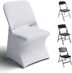 White Spandex Chair Covers 12 Pcs for Wedding Party