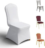 White Spandex Chair Covers 30 Pcs for Wedding Party