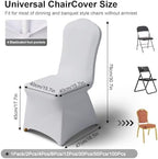 White Spandex Chair Covers 30 Pcs for Wedding Party, alternate view 2