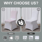 White Spandex Chair Covers 30 Pcs for Wedding Party, alternate view 4