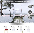 White Spandex Chair Covers 30 Pcs for Wedding Party, alternate view 5