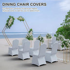 White Spandex Chair Covers 30 Pcs for Wedding Party, alternate view 6