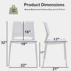 White Stacking Conference Guest Chairs Set of 12, stackable Breakroom, alternate view 3
