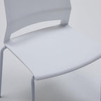 White Stacking Conference Guest Chairs Set of 12, stackable Breakroom, alternate view 4