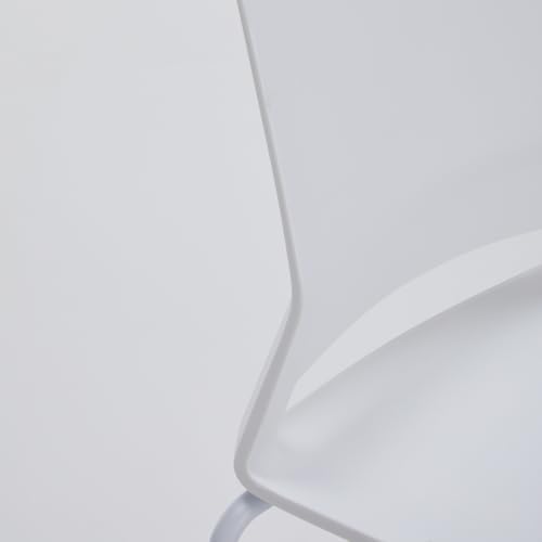 White Stacking Conference Guest Chairs Set of 12, stackable Breakroom, alternate view 7