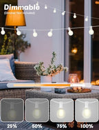 White String Lights Outdoor, 50FT White Outdoor Lights with 52 G40 LED Frosted Shatterproof Bulbs(2 Spare) for, alternate