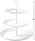 White Tiered Treat Stand in White, alternate view 2