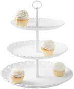 White Tiered Treat Stand in White, alternate view 3