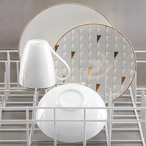 White Trianna 12-Piece Dinnerware Set, 16.20 LB in White, alternate view 3