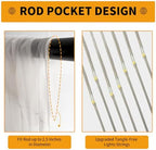 White Tulle Backdrop Curtain with Lights for Decor, 10x8FT in 10x8FT, alternate view 6