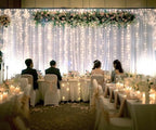 White Tulle Backdrop Curtain with Lights String for Parites 20×8ft Sheer Curtains Wedding Baby Shower Birthday, alternate