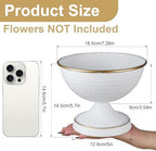 White Vases for Wedding Centerpieces, Set of 10 Metal Vase Small Table Centerpiece Flower Stands Wedding, alternate view 3
