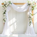 White Wedding Arch Draping Fabric 30'' x 18FT Sheer Chiffon Arch Drape