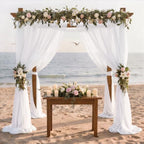 White Wedding Arch Draping Fabric 30'' x 18FT Sheer Chiffon Arch Drape, alternate view 4