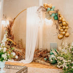 White Wedding Arch Draping Fabric Backdrop Drapes Sheer 3 Panels, alternate view 5
