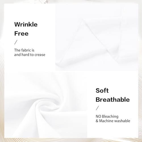 White Wedding Arch Draping Fabric Chiffon Fabric, 29in x 18Ft 2 Panels Sheer Chiffon Outdoor Curtain for Wedding, alternate