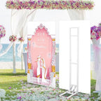 White Wedding Backdrop Stand with Foldable Base,2 Pack in white, alternate view 2