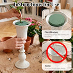 White Wedding Vases for Centerpieces, 4Pcs Tall Metal Flower Stand in White-stand, alternate view 4