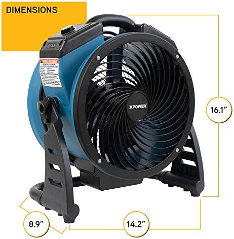 Whole Room AIR Circulator Utility Fan, 11 in Blade Dia, alternate view 2