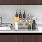 Wide 4-Tier Clear Acrylic Spice Rack Organizer for Kitchen in Clear, alternate view 2