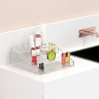 Wide 4-Tier Clear Acrylic Spice Rack Organizer for Kitchen in Clear, alternate view 4