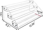 Wide Clear Acrylic Spice Rack for Countertops- 3 Tier in Clear, alternate view 3
