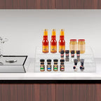 Wide Clear Acrylic Spice Rack for Countertops- 3 Tier in Clear, alternate view 4