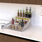 Wide Clear Acrylic Spice Rack for Countertops- 5 Tier in Clear, alternate view 2