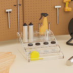 Wide Clear Acrylic Spice Rack for Countertops- 5 Tier in Clear, alternate view 4