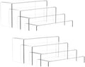 Widen Acrylic Diplay Risers, Clear Stand Shelf for Display 8 Pcs in Clear