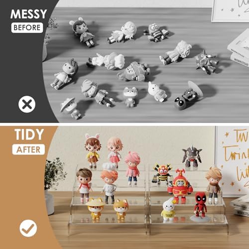 Widen Acrylic Diplay Risers, Clear Stand Shelf for Display 8 Pcs in Clear, alternate view 5