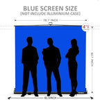【Wider Style】 78.7 x 82.7in Large Collapsible Blue Screen Backdrop, alternate view 2