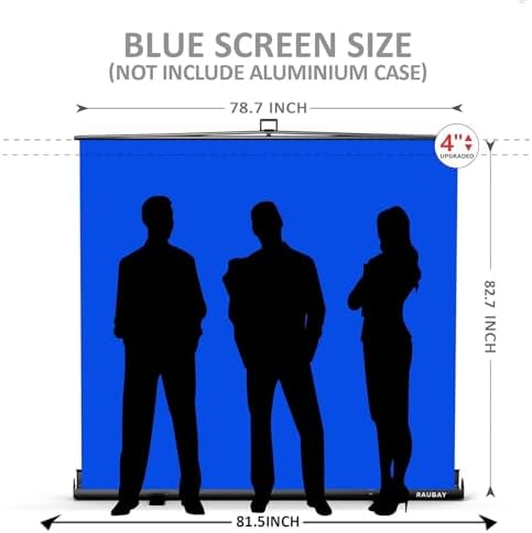 【Wider Style】 78.7 x 82.7in Large Collapsible Blue Screen Backdrop, alternate view 2