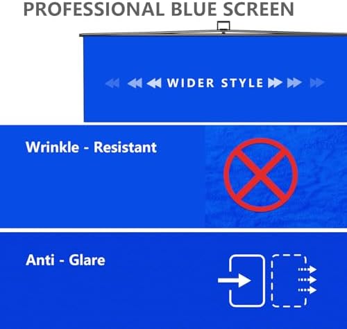 【Wider Style】 78.7 x 82.7in Large Collapsible Blue Screen Backdrop, alternate view 3