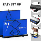 【Wider Style】 78.7 x 82.7in Large Collapsible Blue Screen Backdrop, alternate view 4