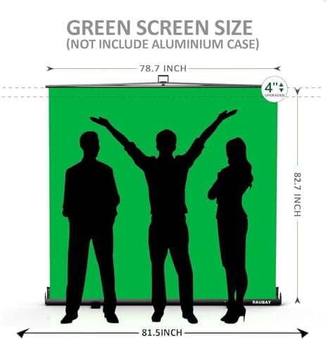 【Wider Style】 78.7 x 82.7in Large Collapsible Green Screen Backdrop, alternate view 2