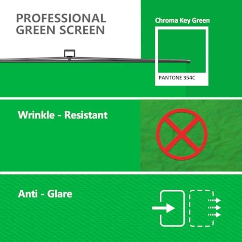 【Wider Style】 78.7 x 82.7in Large Collapsible Green Screen Backdrop, alternate view 3