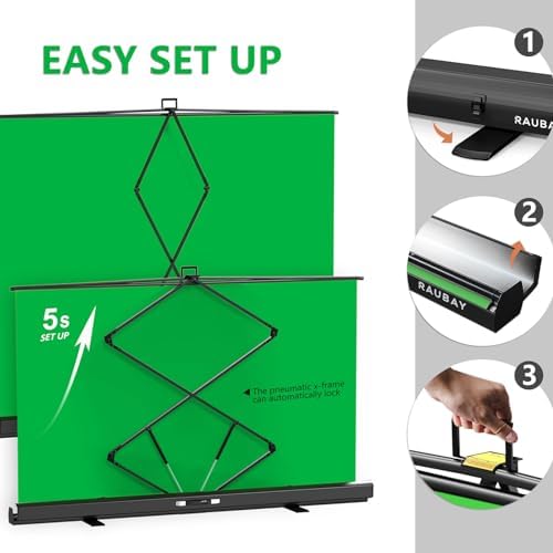 【Wider Style】 78.7 x 82.7in Large Collapsible Green Screen Backdrop, alternate view 4