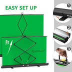 【Wider Style】 78.7 x 82.7in Large Collapsible Green Screen Backdrop, alternate view 4