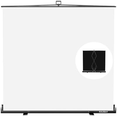 【Wider Style】 78.7 x 82.7in Large Collapsible White Backdrop Screen