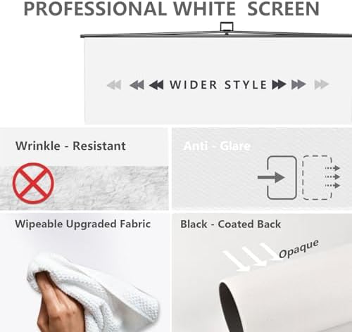 【Wider Style】 78.7 x 82.7in Large Collapsible White Backdrop Screen, alternate view 3