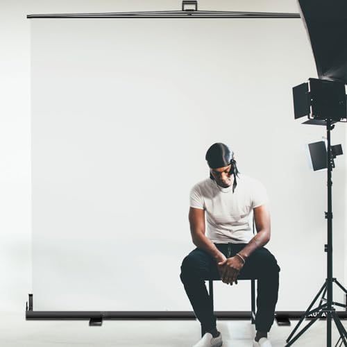 【Wider Style】 78.7 x 82.7in Large Collapsible White Backdrop Screen, alternate view 6