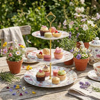 Wildflower 3 Tier Ceramic Dessert Stand for Cupcakes in Colorful, alternate view 2