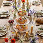 Wildflower 3 Tier Ceramic Dessert Stand for Cupcakes in Colorful, alternate view 5