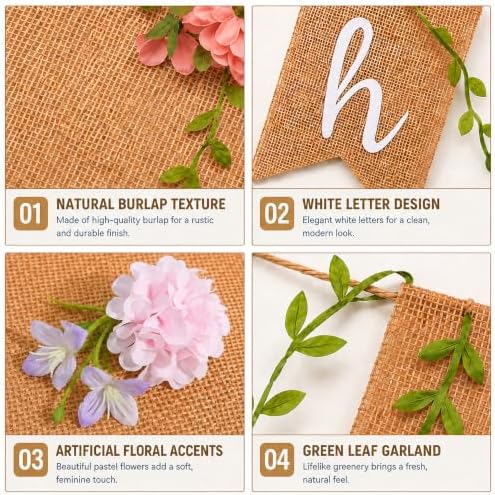 Wildflower Floral Happy Birthday Banner, alternate view 3