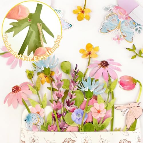 Wildflower Party Decorations Butterfly Flower Banner Butterfly Garland 9ft, alternate view 3