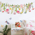 Wildflower Party Decorations Butterfly Flower Banner Butterfly Garland 9ft, alternate view 4