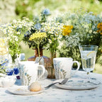 Wildflowers Stoneware Mug Set for 4, 12oz in 4 Count in White, alternate view 5