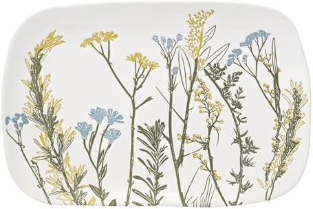 Wildflowers Stoneware Serving Tray in Multicolor