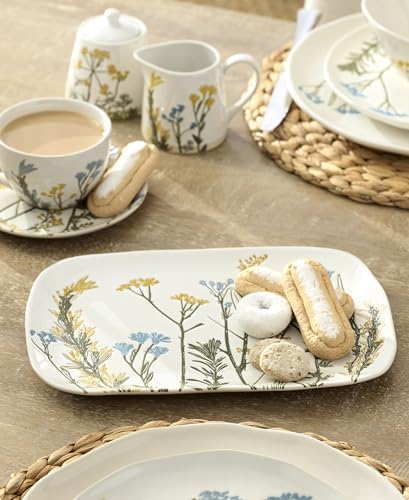 Wildflowers Stoneware Serving Tray in Multicolor, alternate view 4